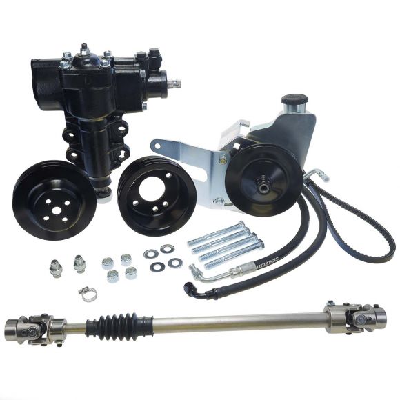 Master Power Steering Conversion Kit w/Pulleys, 66-77 Ford Bronco